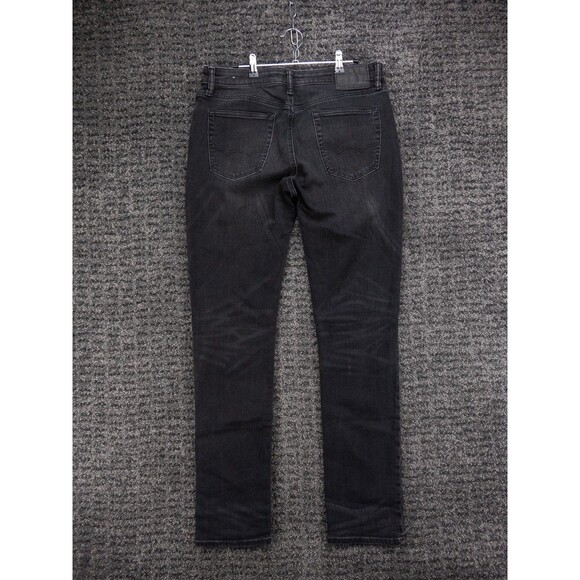 American Eagle Jeans Mens 33x34 Black  Slim Fit Distressed Stretch Denim Preppy - Picture 12 of 15